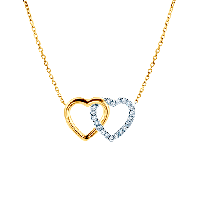 SAVICKI nyaklánc szívvel: arany és gyémántok