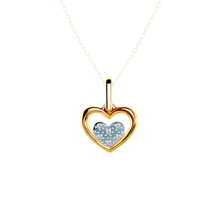 SAVICKI szívecskés medál: arany és gyémántok