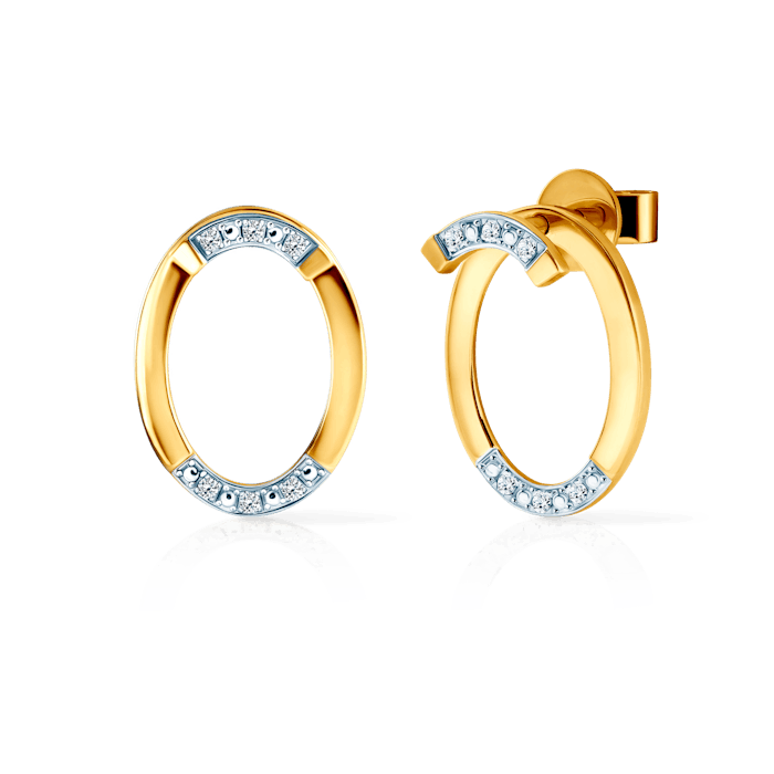 SAVICKI karikás fülbevaló: arany és gyémántok