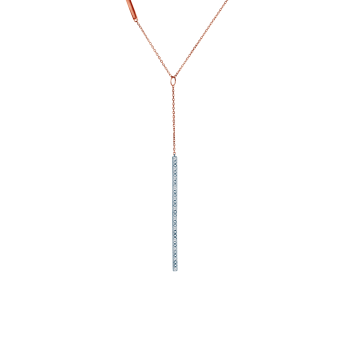 Colier SAVICKI: aur roz, diamante