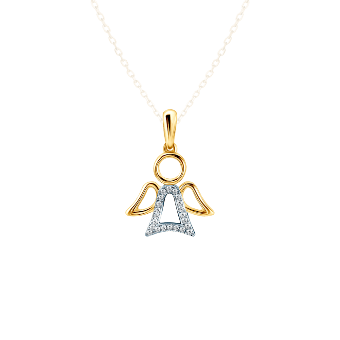 SAVICKI angyalkás medál: arany és gyémántok