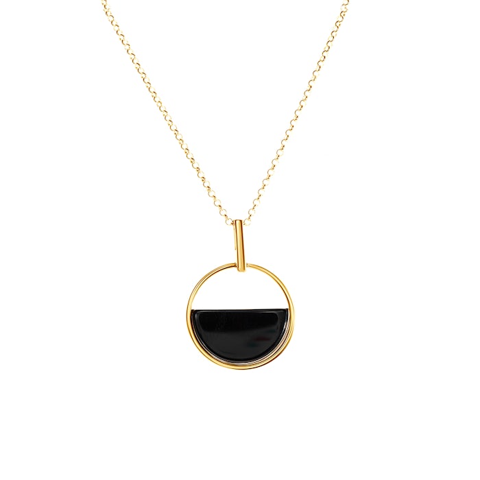 SAVICKI nyaklánc: aranyozott ezüst ónixszel