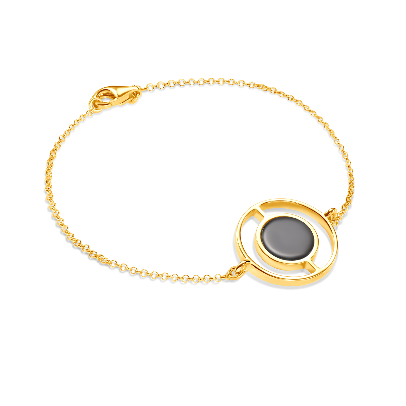 SAVICKI bracelet: gold-plated silver, onyx