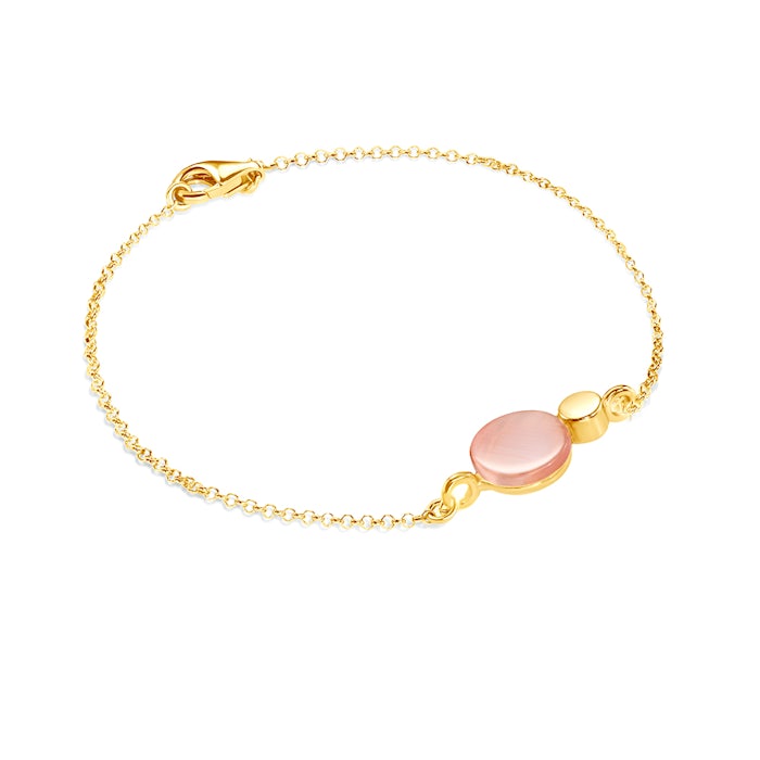 SAVICKI karkötő: aranyozott rózsaszín macskaszemmel