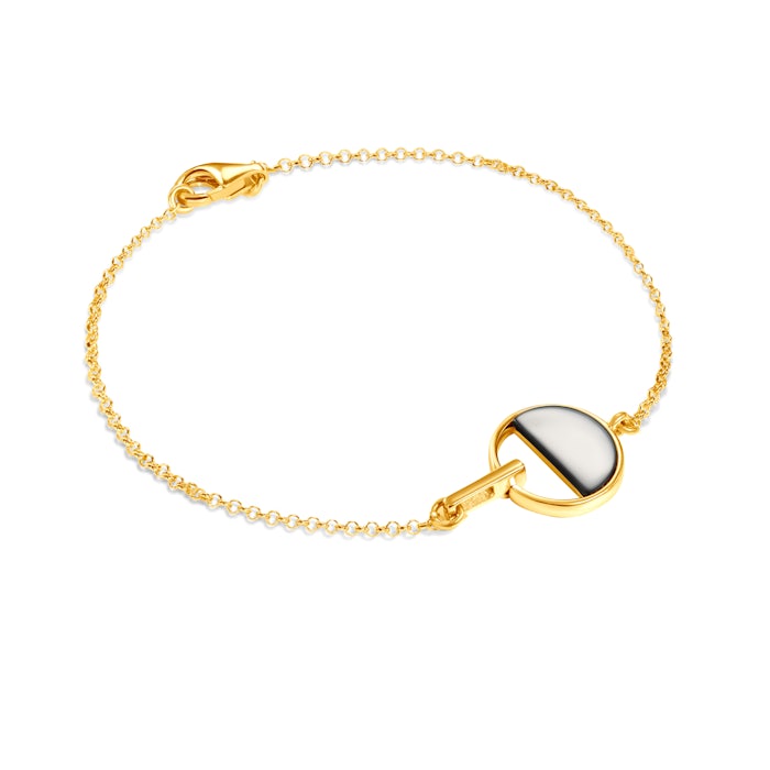 SAVICKI karkötő: aranyozott ezüst ónixszel