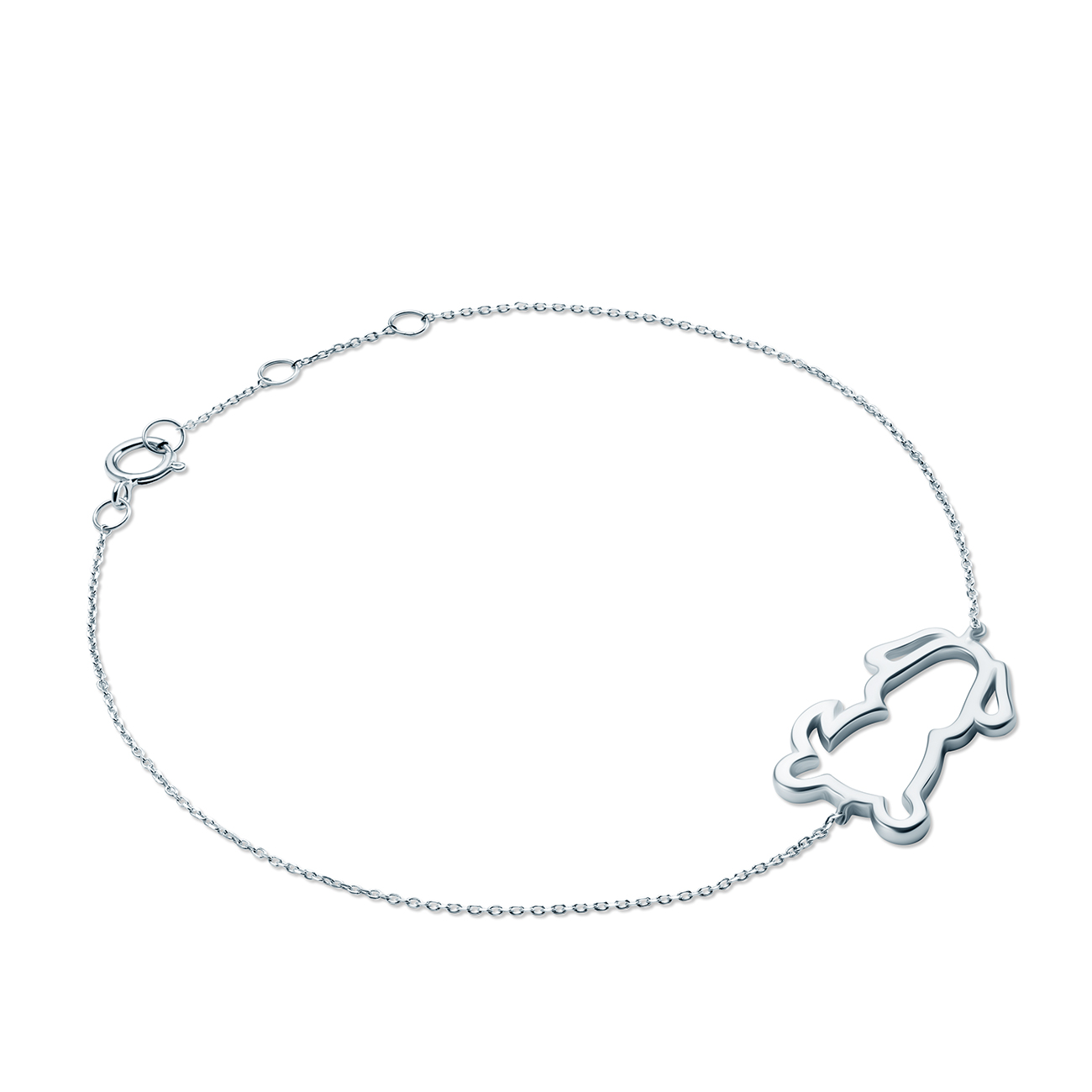 Браслет «знаменитість» пес Animals: срібло