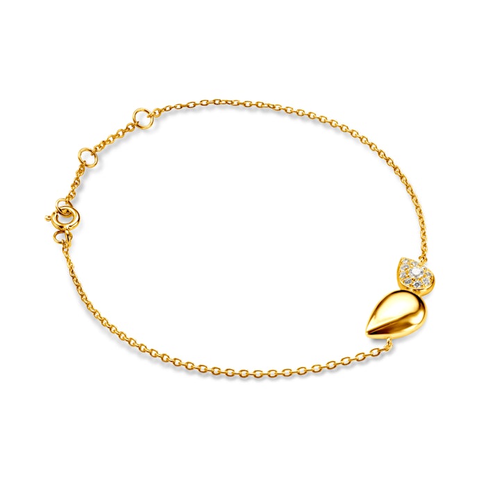 Nature karkötő medállal: ezüst cirkóniával