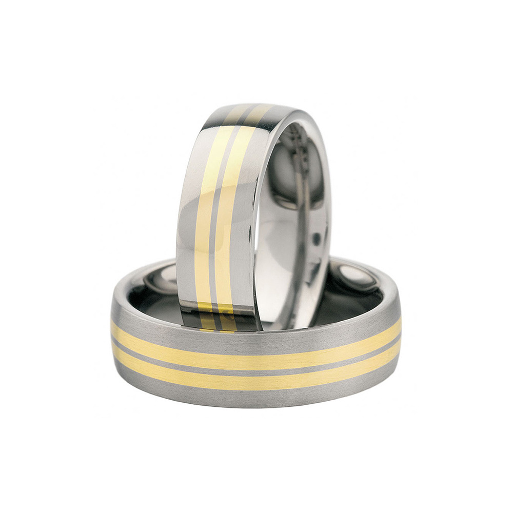 Verighete: titan, aur, semicirculare, 6,5 mm