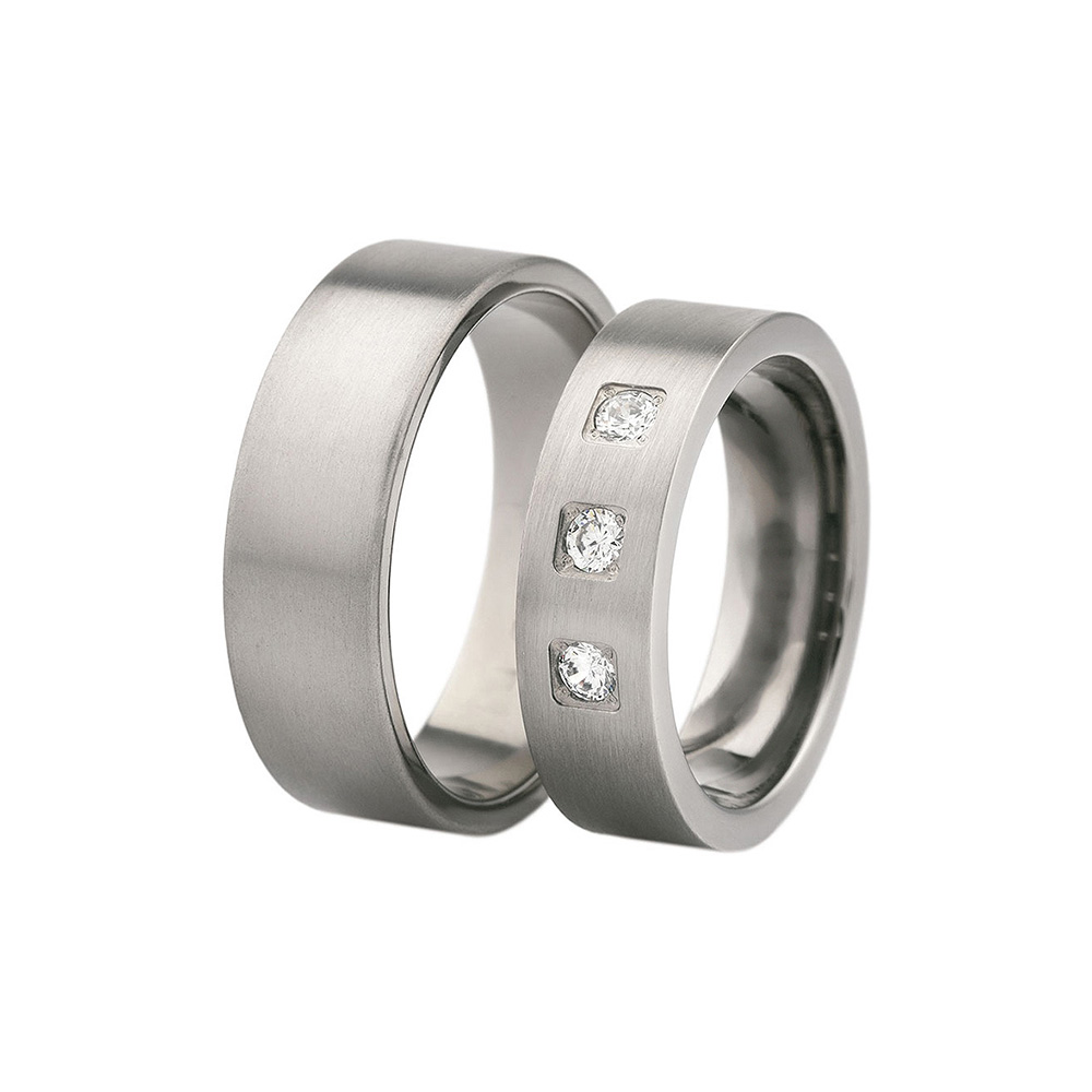 Vjenčano prstenje: titanij, plosnato, 5 mm