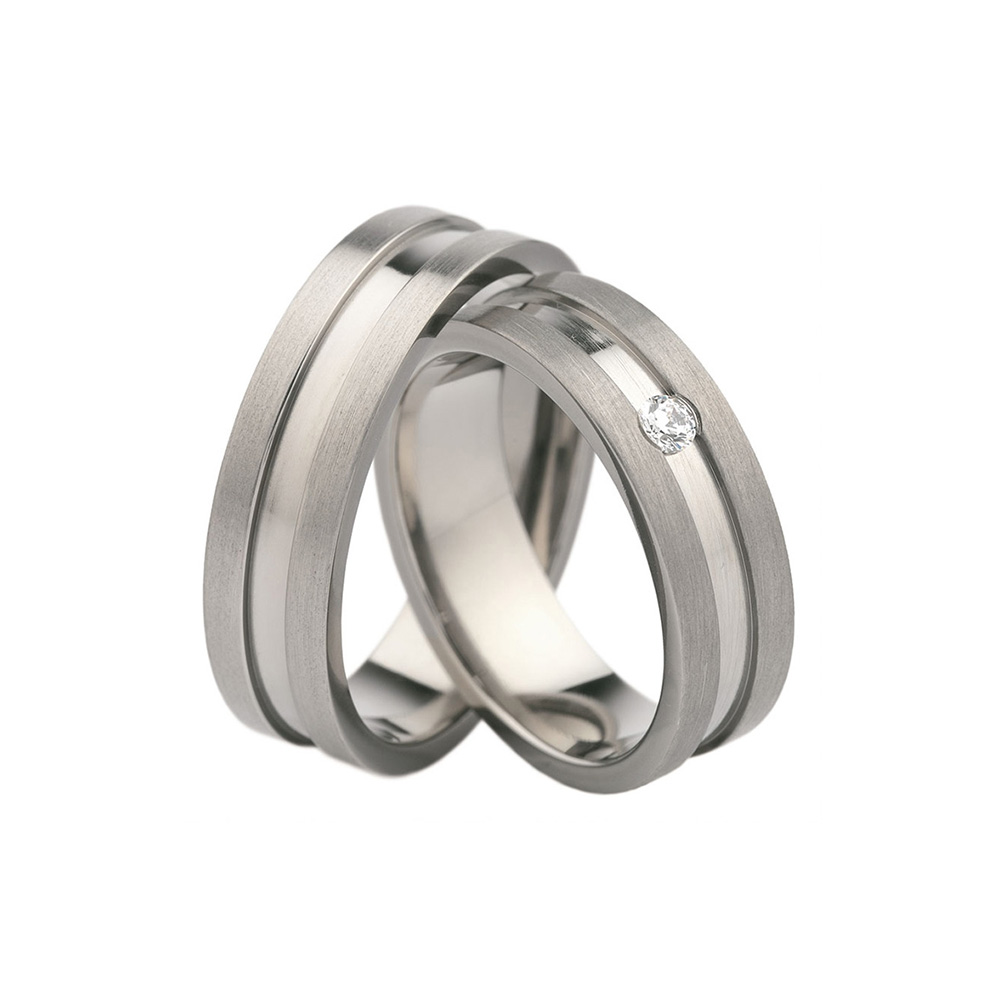 Eheringe: Titan, Flach, 6 mm