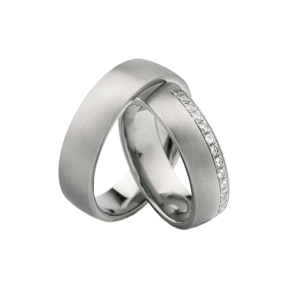 Eheringe: Titan, Halbrund, 6 mm