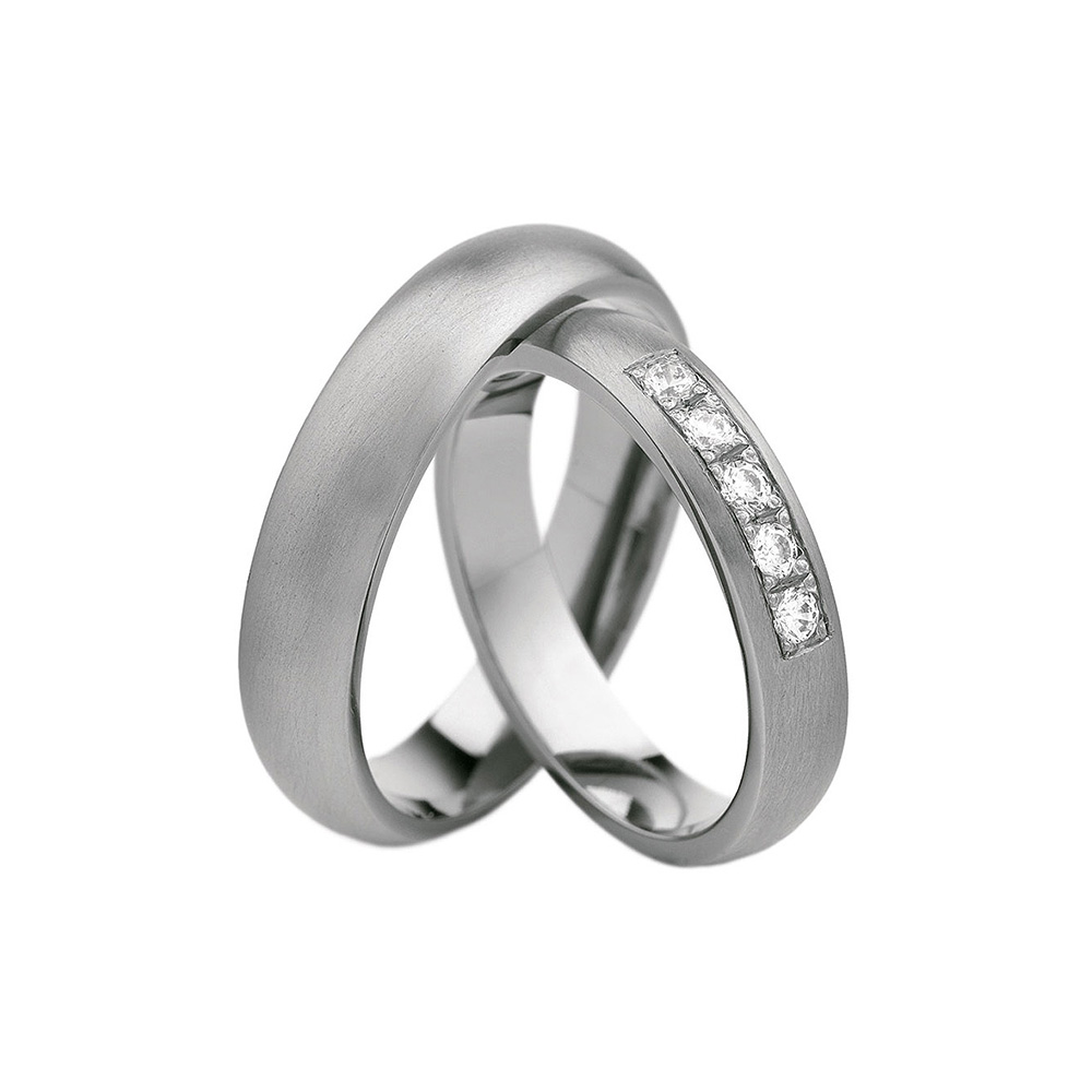 Eheringe: Titan, Halbrund, 4 mm