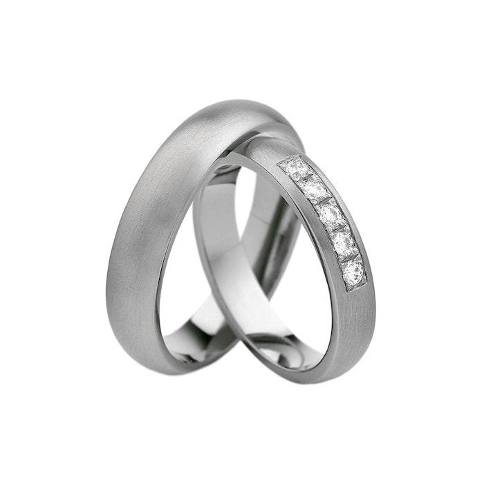 Esküvői karikagyűrűk: titán, félkarika, 4 mm