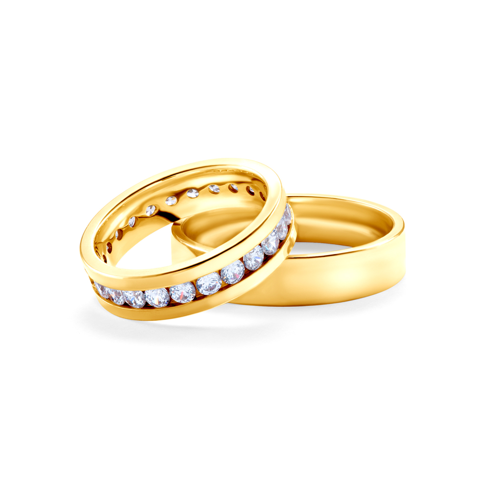 Βέρες Γάμου: χρυσά, Επίπεδο Σχήμα, 5 mm