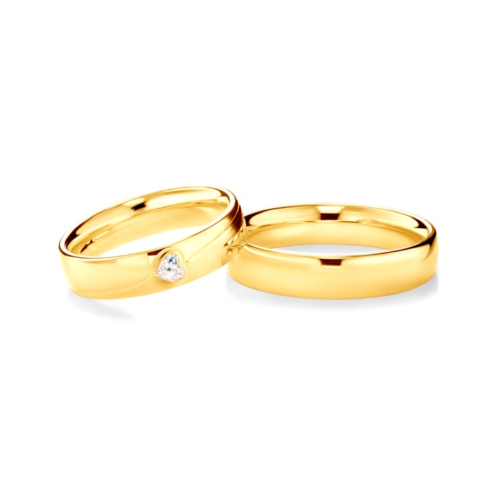 Esküvői karikagyűrűk: arany, karika, 5 mm