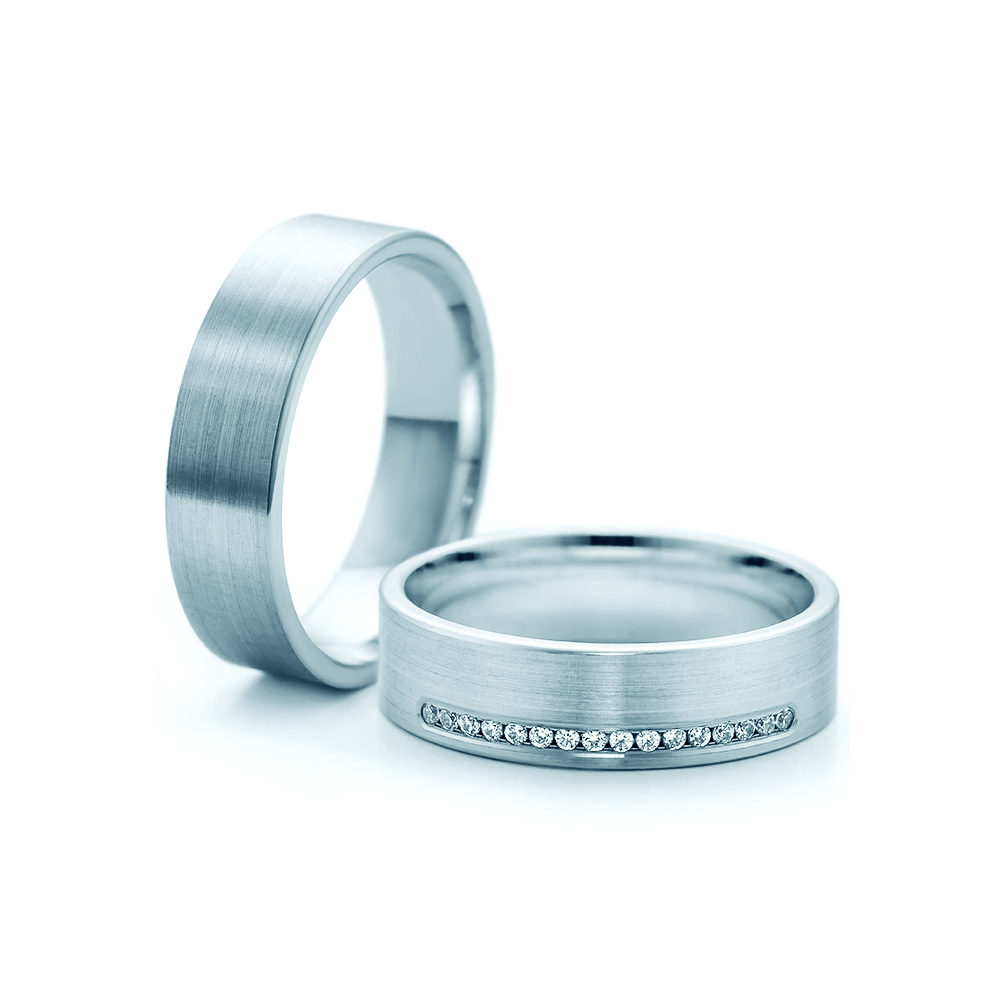 Verighete: aur alb, plate, 5,3 mm