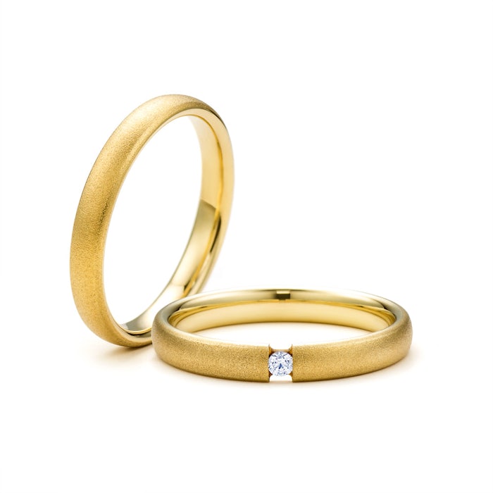 Esküvői karikagyűrűk: arany, karika, 3 mm