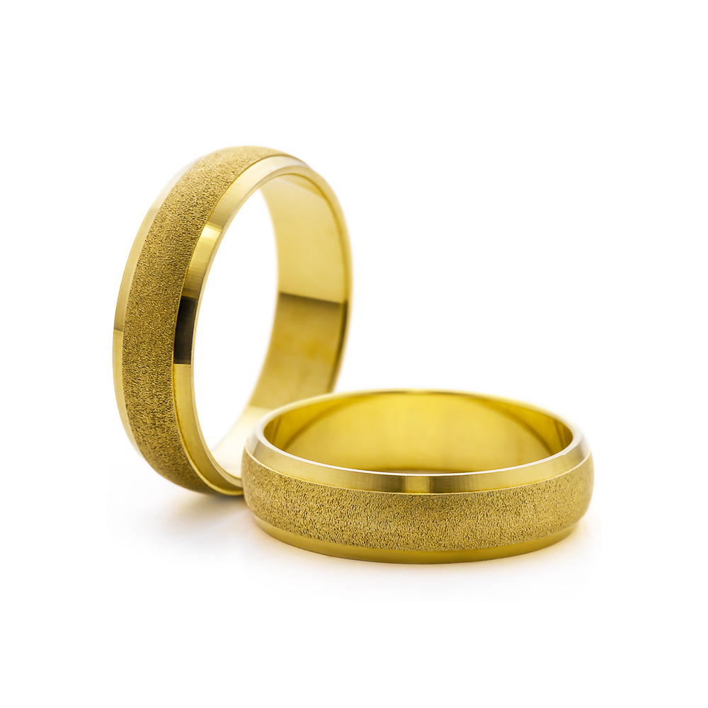 Eheringe: Gold, Halbrund, 5 mm