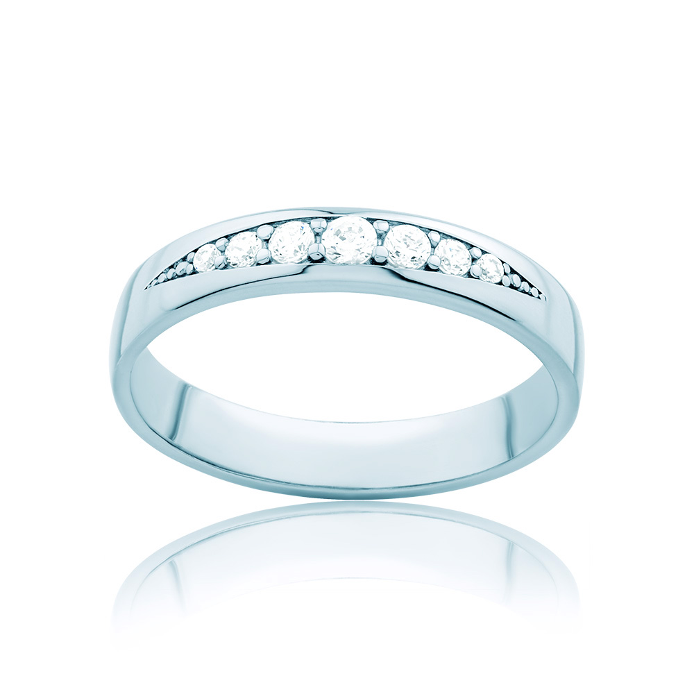 Δαχτυλίδι Αρραβώνων: λευκόχρυσο, διαμάντια