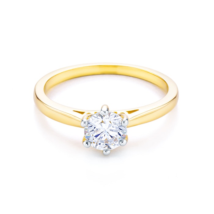 SAVICKI eljegyzési gyűrű: kétszínű arany és cirkónia