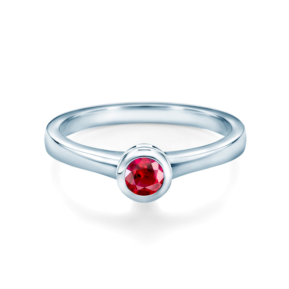 Δαχτυλίδι Αρραβώνων Έντασης: λευκόχρυσο, ρουμπίνι