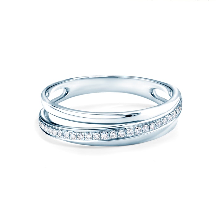 SAVICKI eljegyzési gyűrű: fehérarany és gyémántok