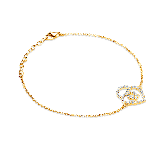 SAVICKI karkötő medállal - lógó lakat: arany fehér zafírokkal