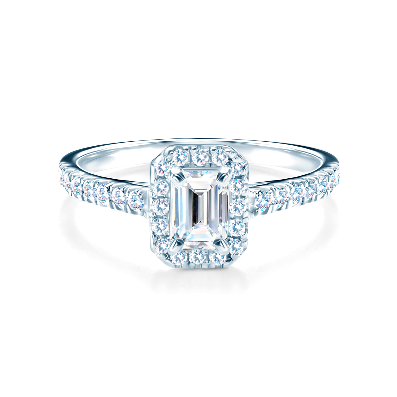 Каблучка для заручин SAVICKI: біле золото, діамант