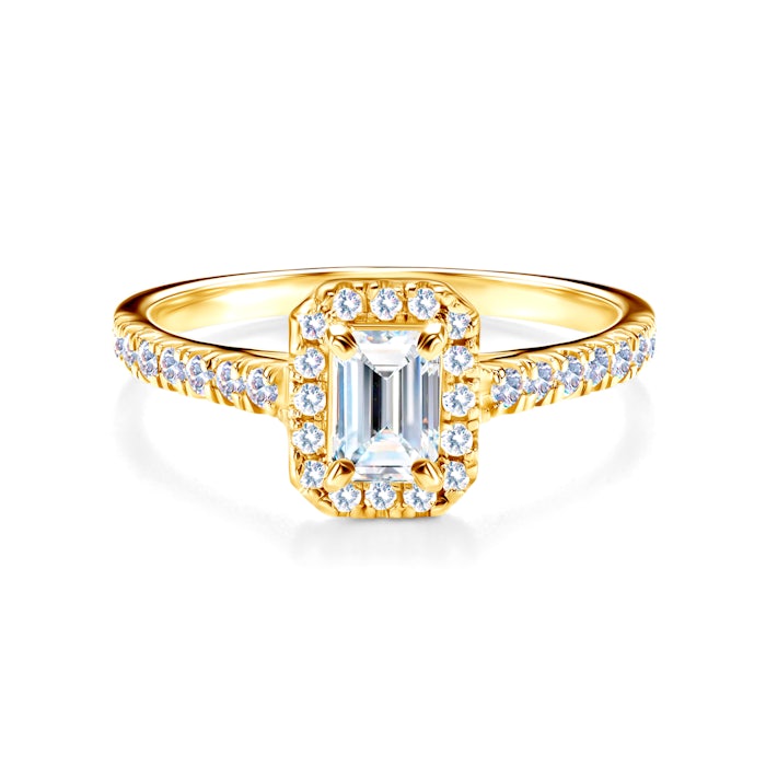 SAVICKI eljegyzési gyűrű: sárga arany és gyémánt