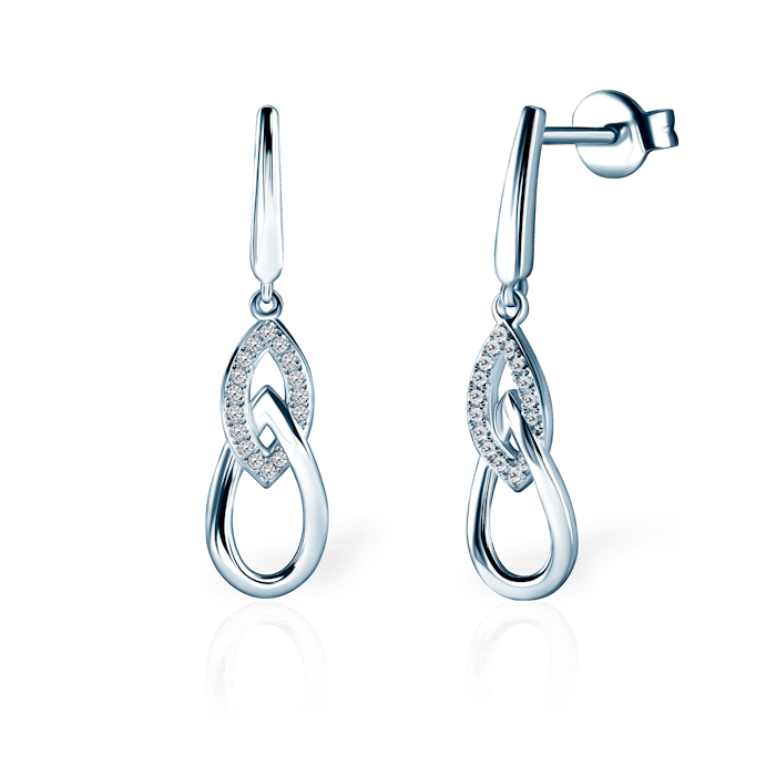 SAVICKI fülbevaló: fehérarany és gyémántok