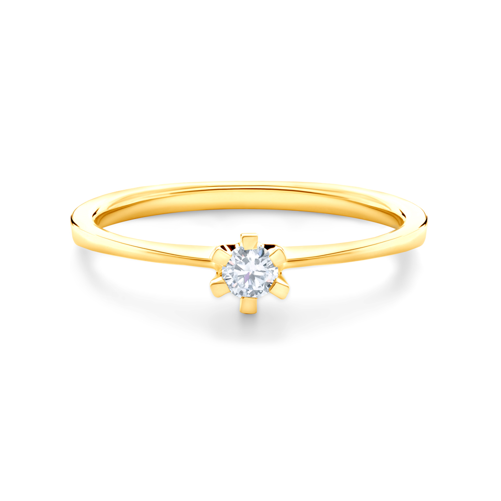 Каблучка для заручин SAVICKI: золото, діамант