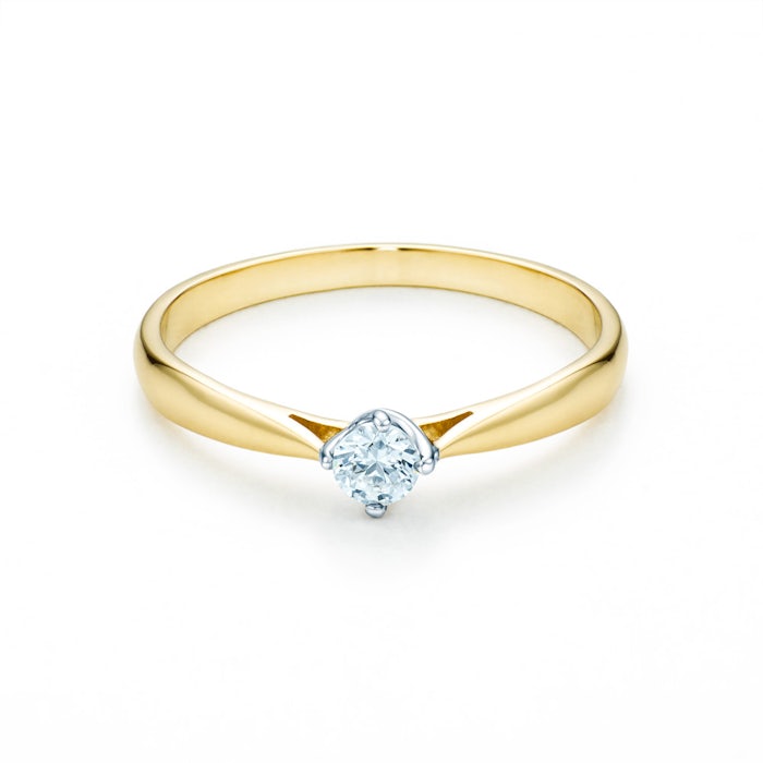 SAVICKI eljegyzési gyűrű: kétszínű arany, gyémánttal