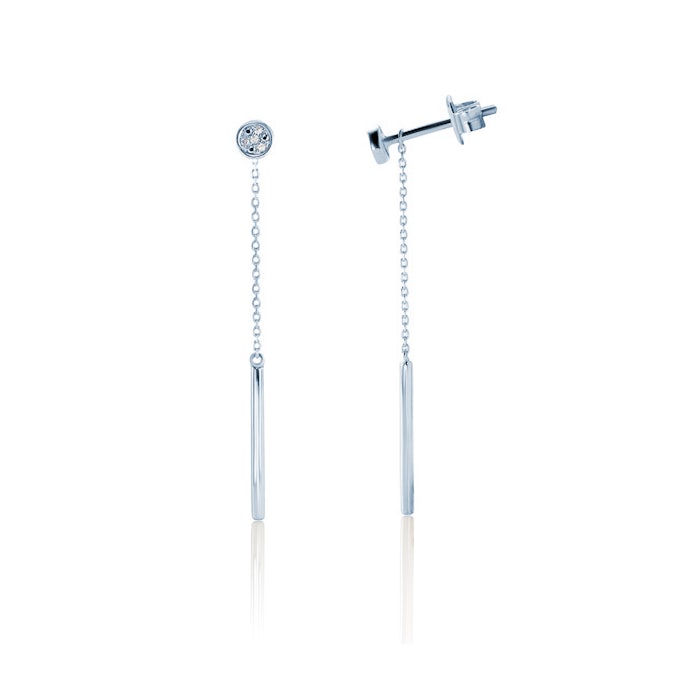 SAVICKI fülbevaló: fehérarany és gyémántok