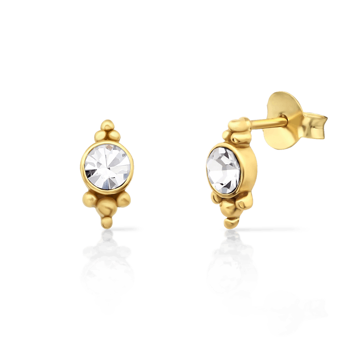 SAVICKI fülbevaló: aranyozott ezüst cirkóniával