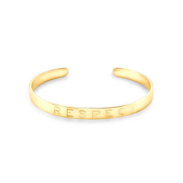 Engrave karkötő: aranyozott ezüst