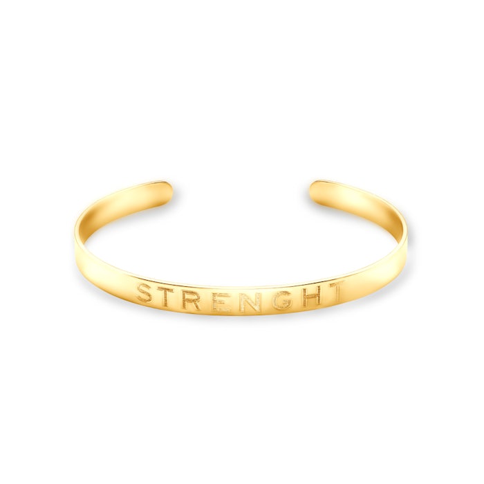 Engrave karkötő: aranyozott ezüst