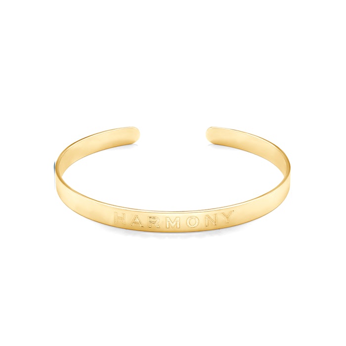 Engrave karkötő: aranyozott ezüst