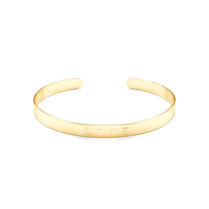 Engrave karkötő: aranyozott ezüst