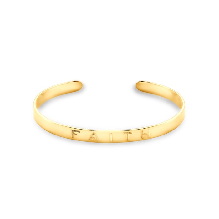 Engrave karkötő: aranyozott ezüst