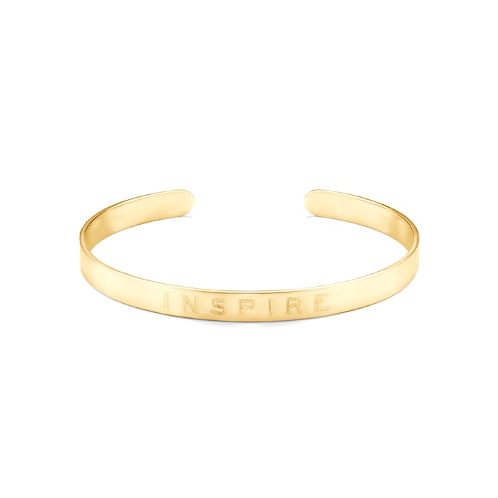 Engrave karkötő: aranyozott ezüst