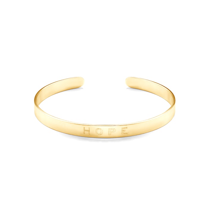 Engrave karkötő: ezüst, aranyozott