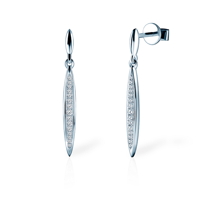 SAVICKI fülbevaló: fehérarany és gyémántok