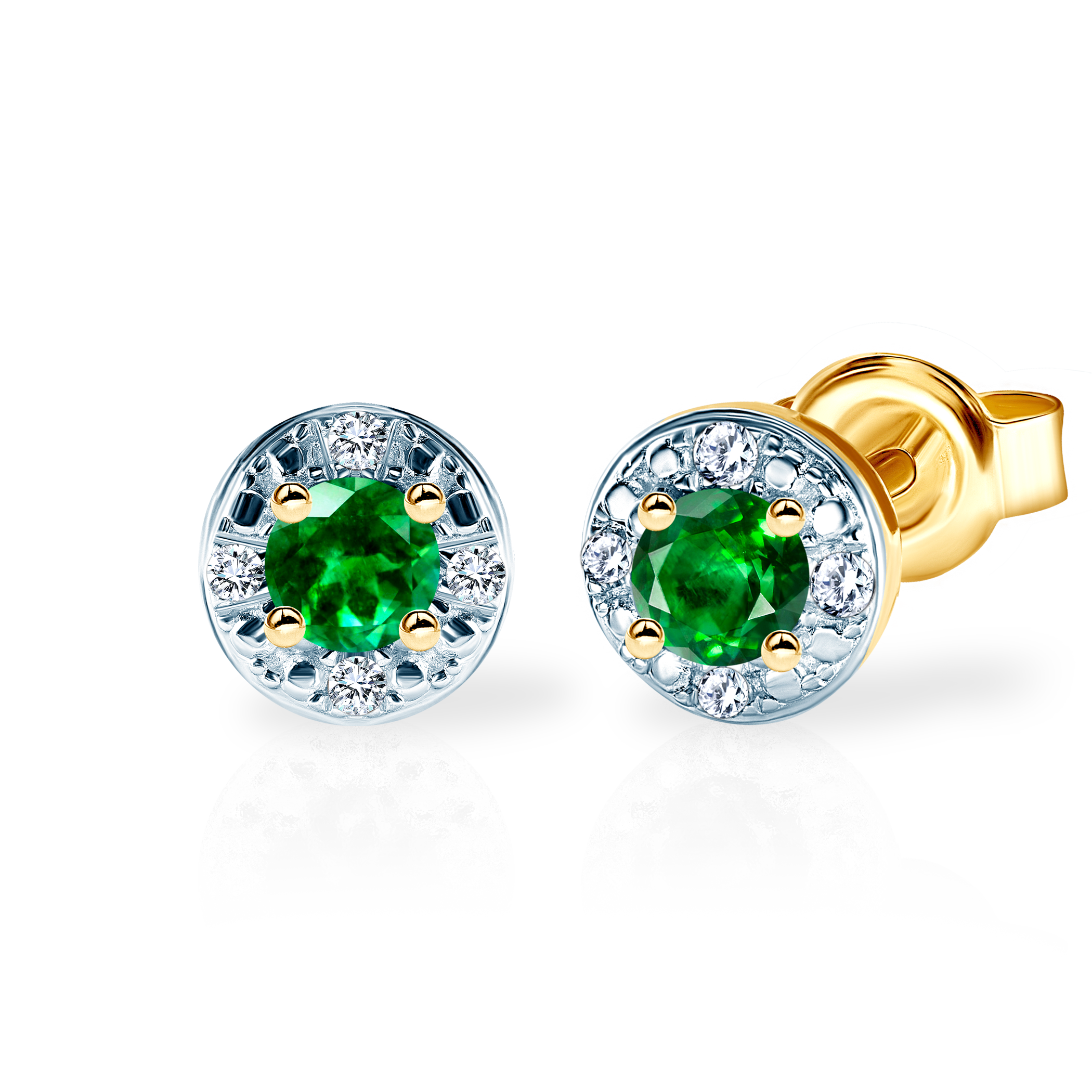 SAVICKI naušnice: zlato, dijamanti, smaragdi