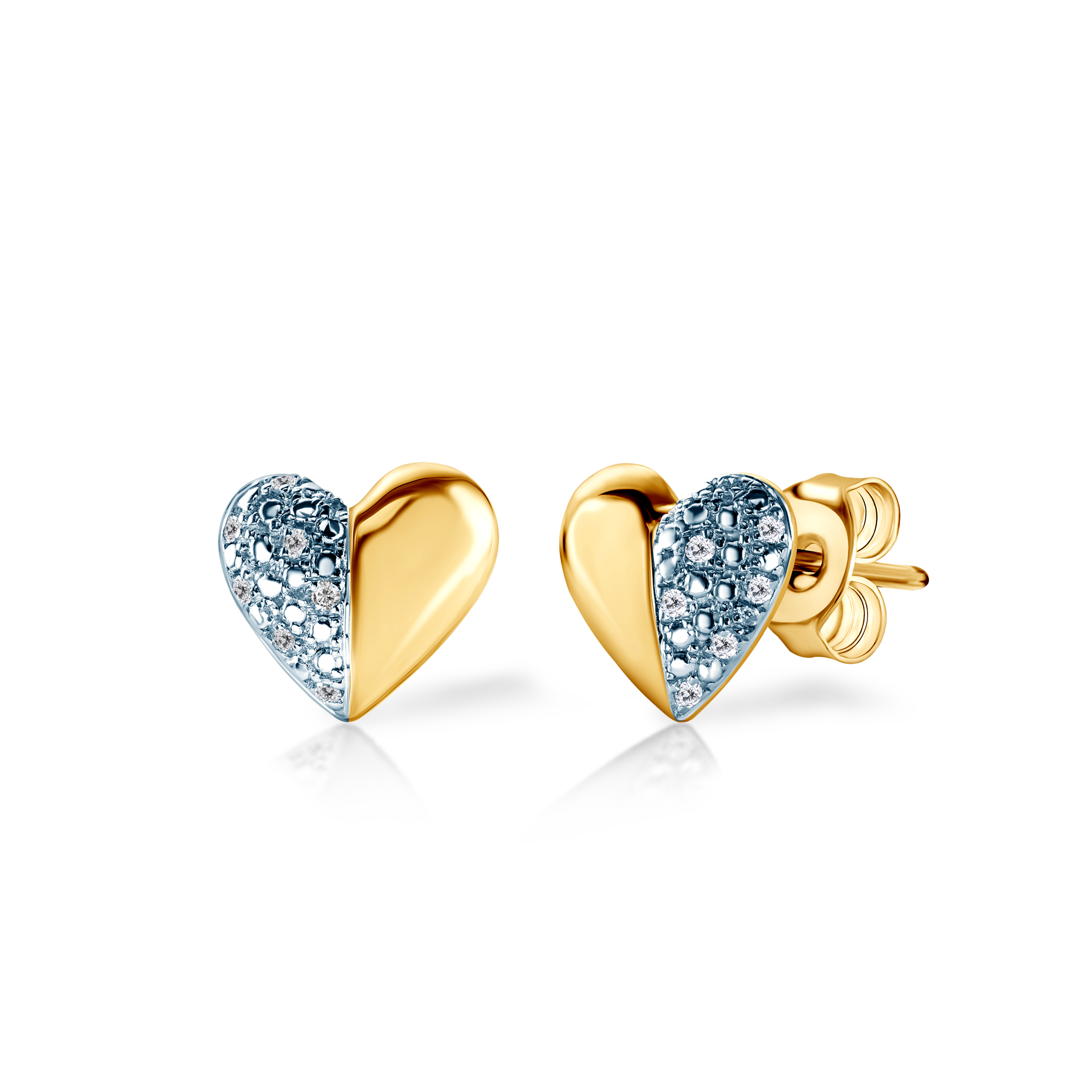 SAVICKI Heart обеци: злато. диаманти