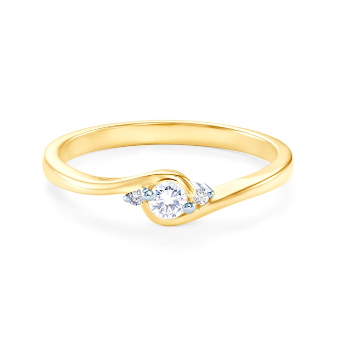 SAVICKI eljegyzési gyűrű: kétszínű arany és gyémánt