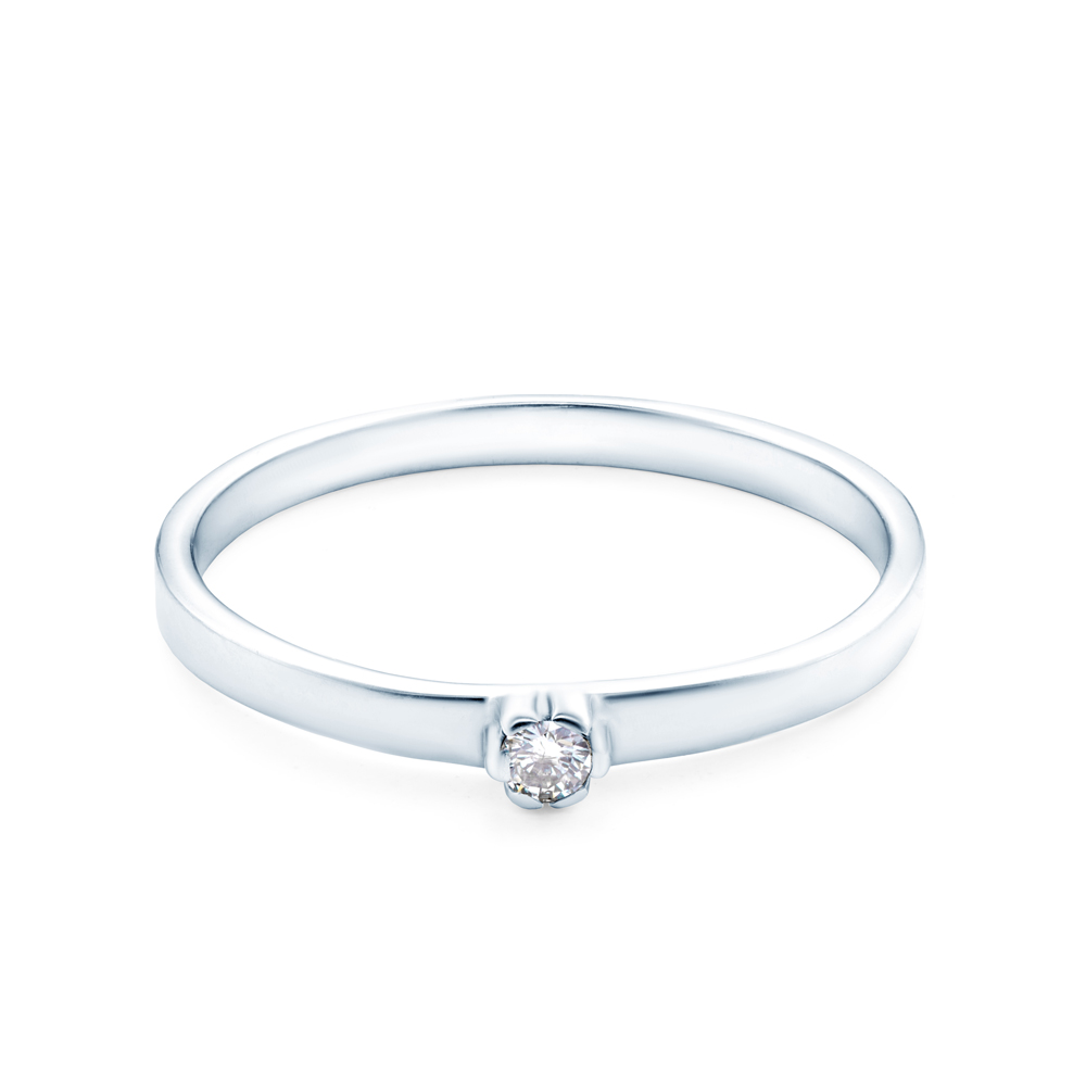 Verlobungsring SAVICKI: Weißgold, Diamant