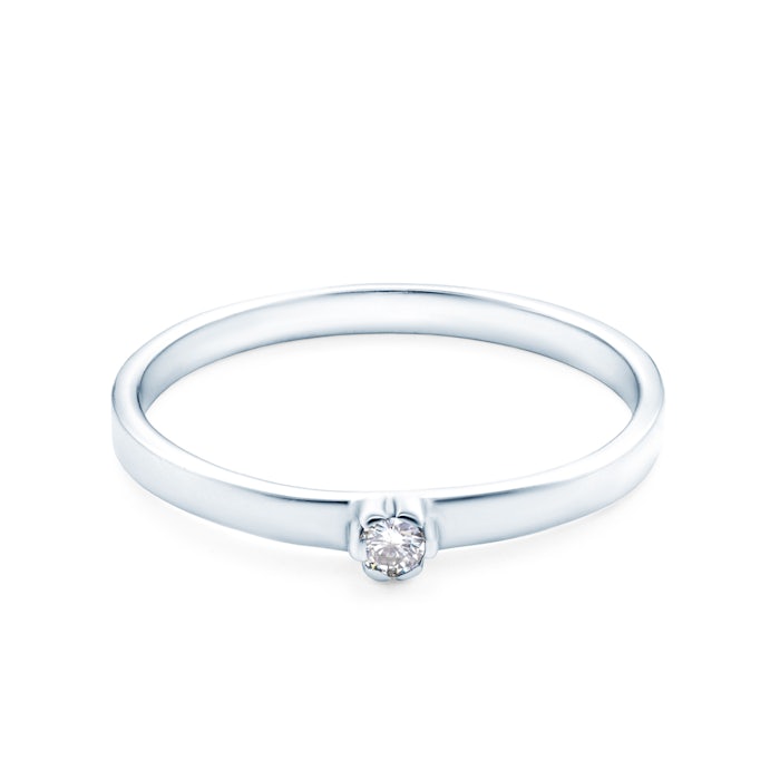 SAVICKI eljegyzési gyűrű: fehérarany és gyémánt