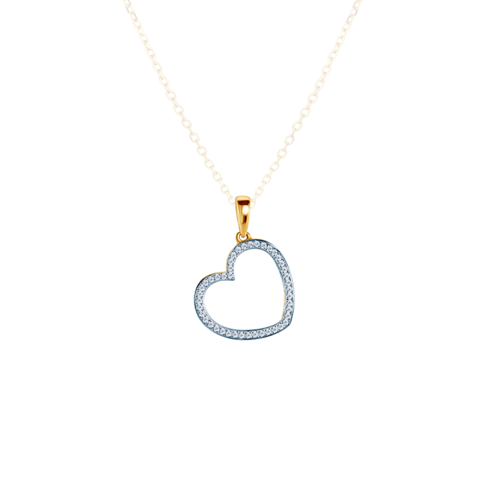 SAVICKI szívecskés medál: arany és gyémántok