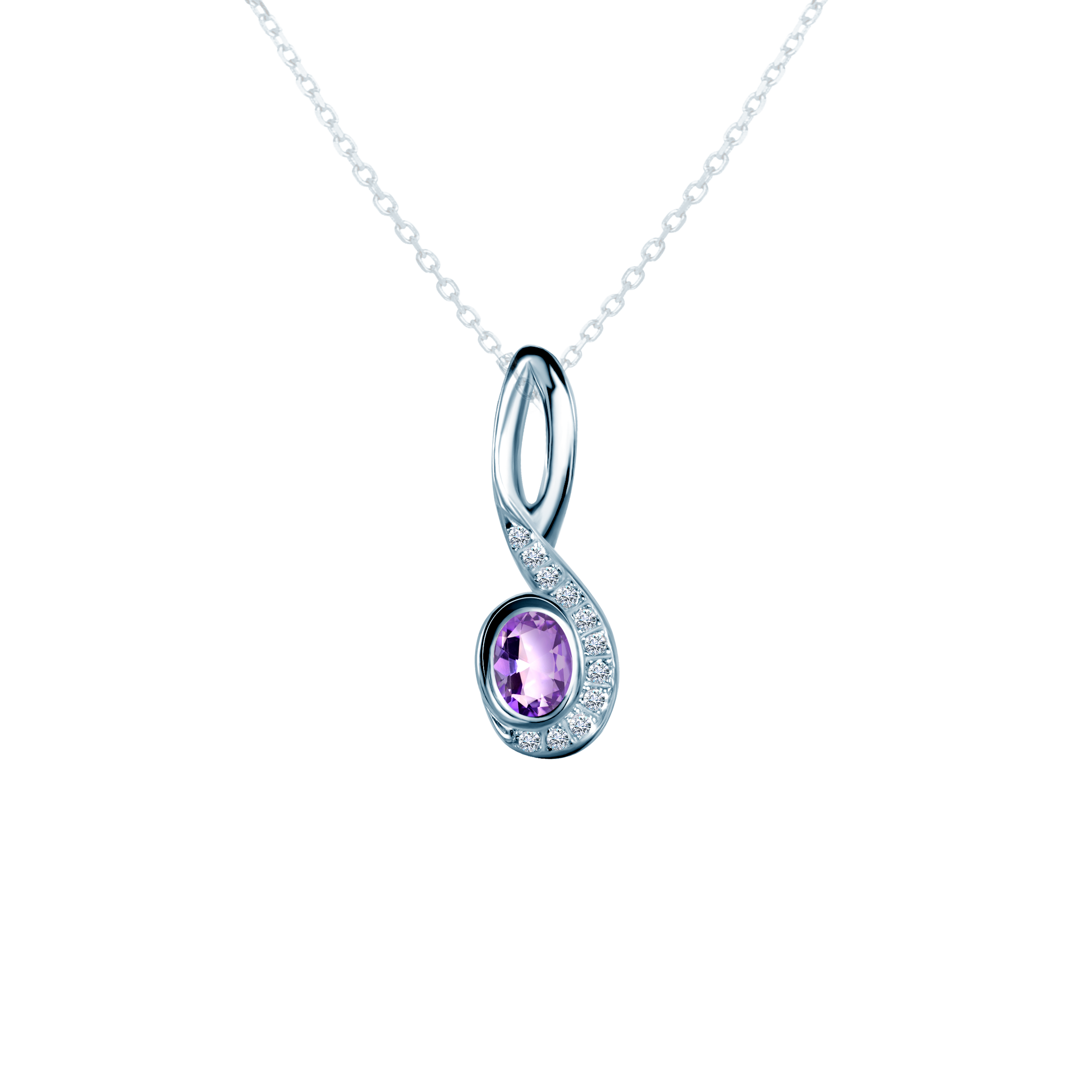 Μενταγιόν SAVICKI: λευκός χρυσός, διαμάντια, τανζανίτης