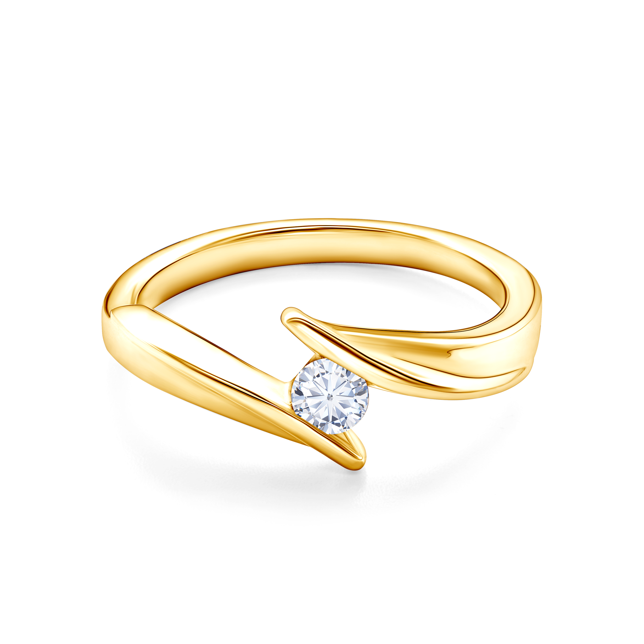 Δαχτυλίδι Αρραβώνων Έντασης: χρυσό, διαμάντι